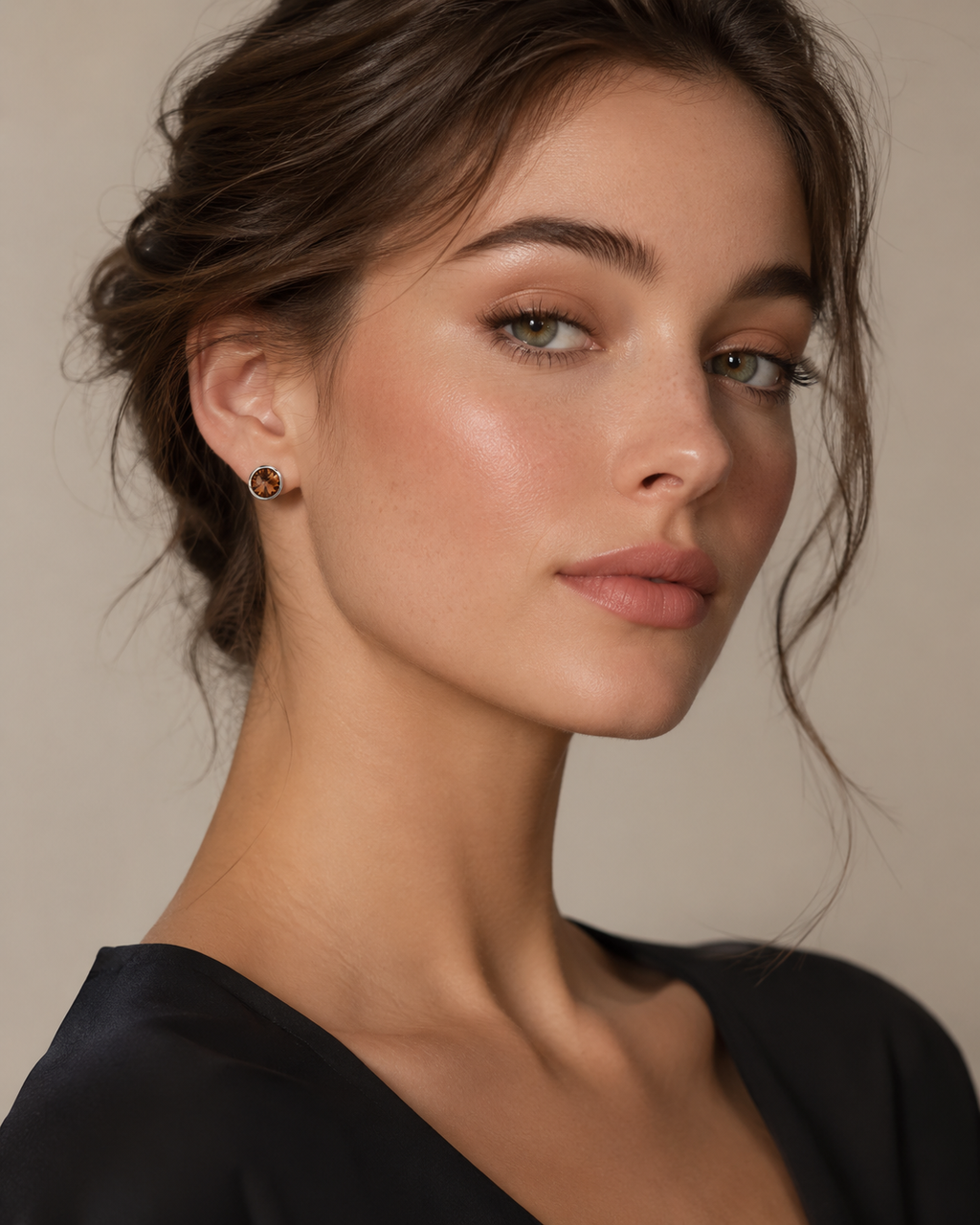 Unique Earr - Sm Topaz